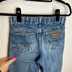 Wrangler Boys Medium Wash Straight Leg Denim Jeans 1013BGSHD Size 14 Regular